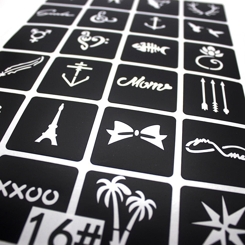 Tattoo Stencil Cartoon Bear, Bow, Spider, Scorpion Tattoo Art Design for Woman/Man