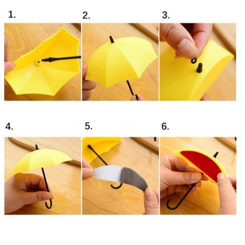 3pcs Creative Shaped Storage Hook Free Nail Single Wall Hooks