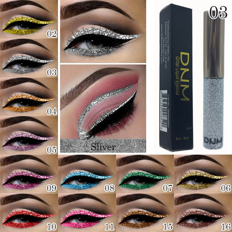 Eyeliner Liquid Glitter - Quick drying, Waterproof Cosmetics