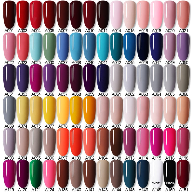 Matte Top Coat Color UV Gel - Nail Polish Gray Series Semi Permanent Soak Off