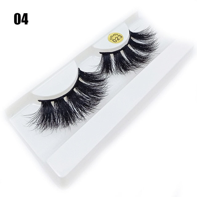 False Eyelashes 100% Mink Hair Fake Lashes - Dramtic Thick Long Extension Makeup