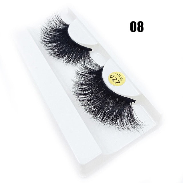False Eyelashes 100% Mink Hair Fake Lashes - Dramtic Thick Long Extension Makeup