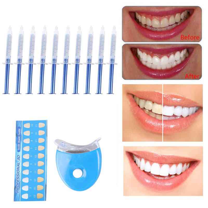 Tandblegning 44% peroxid tandblegningssystem oral gel kit - tandblegemiddel, tandudstyr, 10/6/4 / 3pc sæt - 10stk