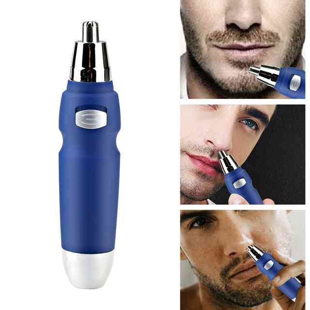 Elektryczny trymer do nosa dla mężczyzn, golenie, golenie, maszynka do golenia, czyszczenie brody - niebieski