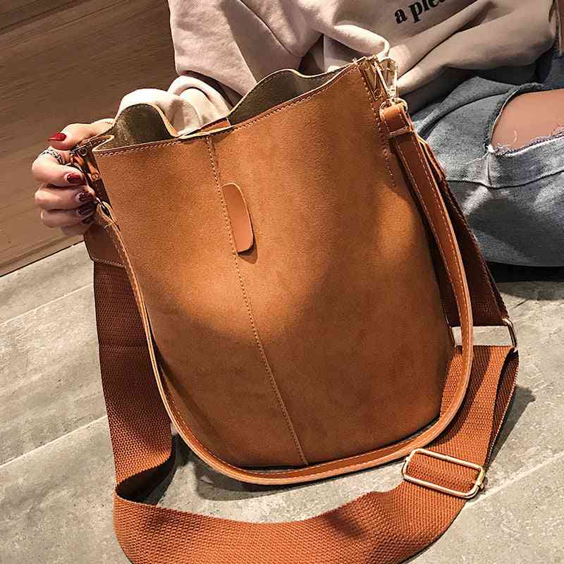 Bolsos mujer luksus messenger tasker til kvinder - håndtaske, spand, skulder vintage taske - mat pu læder - stor