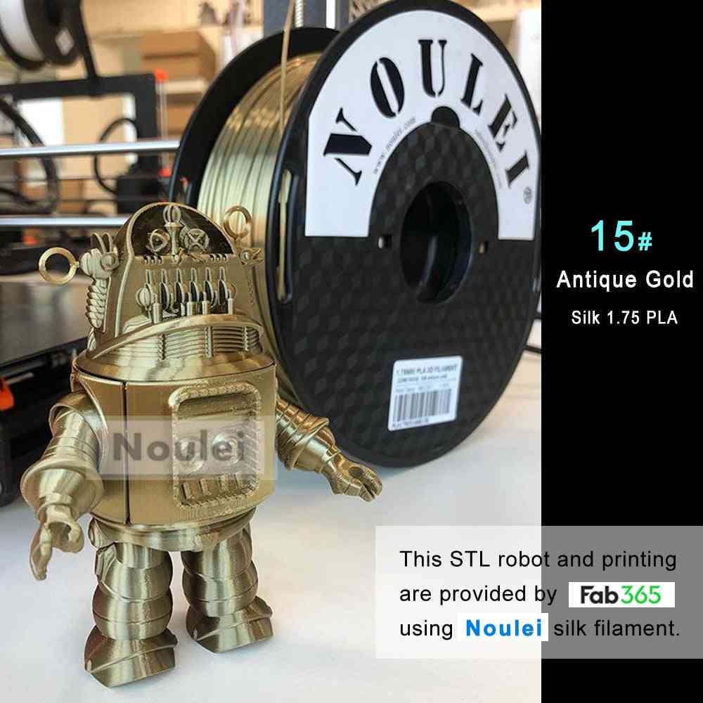 Imprimante 3D Filament Silk 1.75 1kg PLA - Métal soyeux et lustré - Les matériaux aiment l'or, le cuivre et plus
