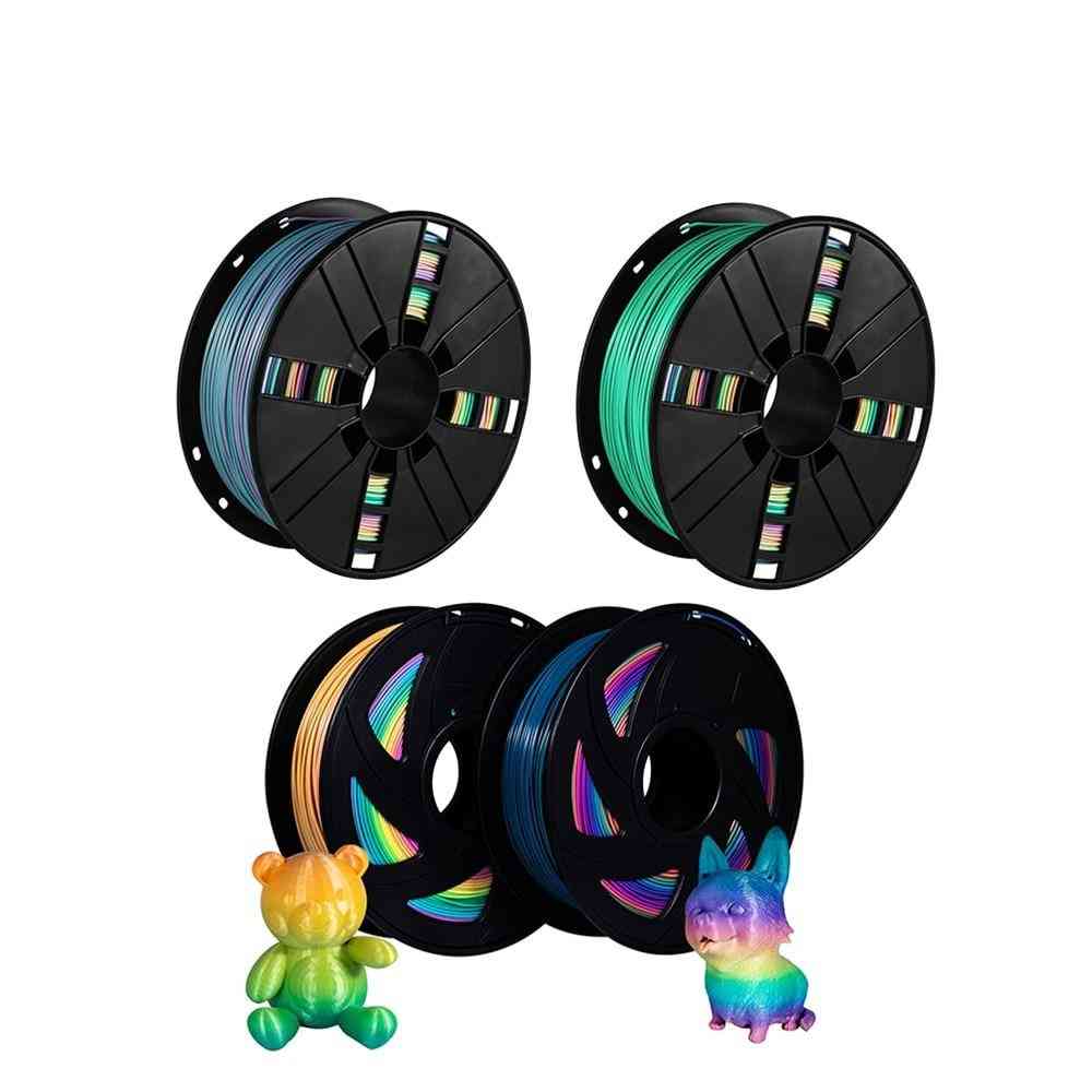 Pla Filament Rainbow Color Filament Pla 3d Printer - Colorful Spool 1.75mm Filaments 2.2 Lbs / 1kg Roll For 3d Printer