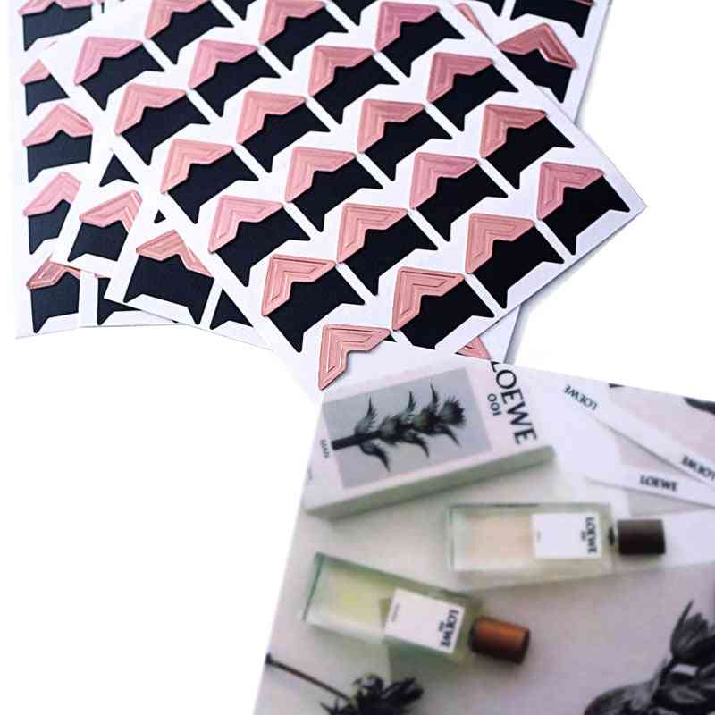 120 Pcs/lot (5 Sheets) Rose Gold Paper Stickers For Photo Albums Frame