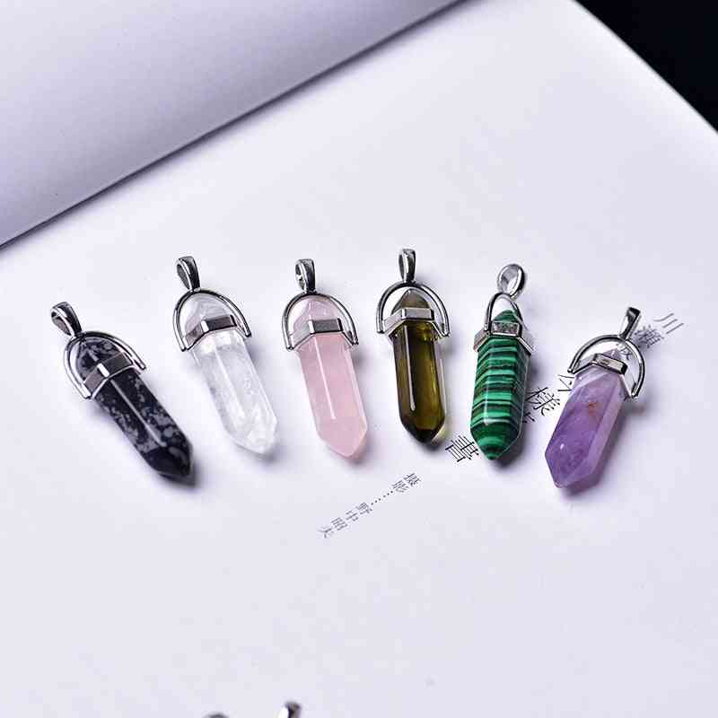 1pc Natural Crystal Quartz Pendant - Mineral Jewellery For Couple