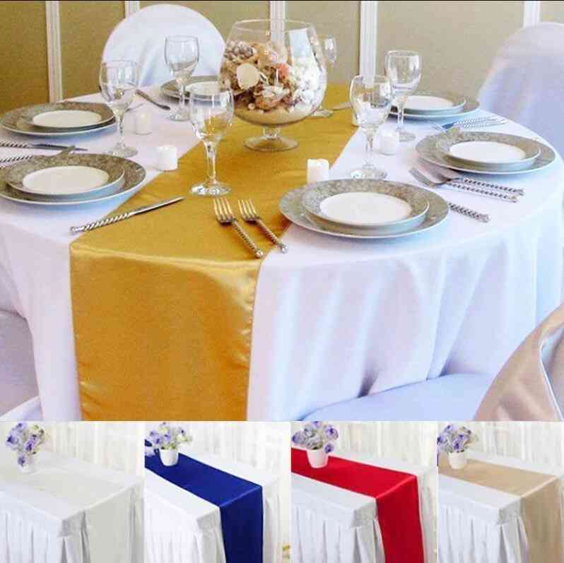 30cm X 275cm Satin Table Runners For Wedding Party Decoration Modern
