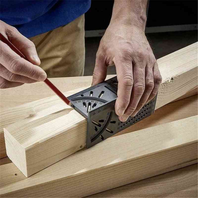 Wood Working Measuring Gauge Square Size Ruler With 3d Mitre Angle