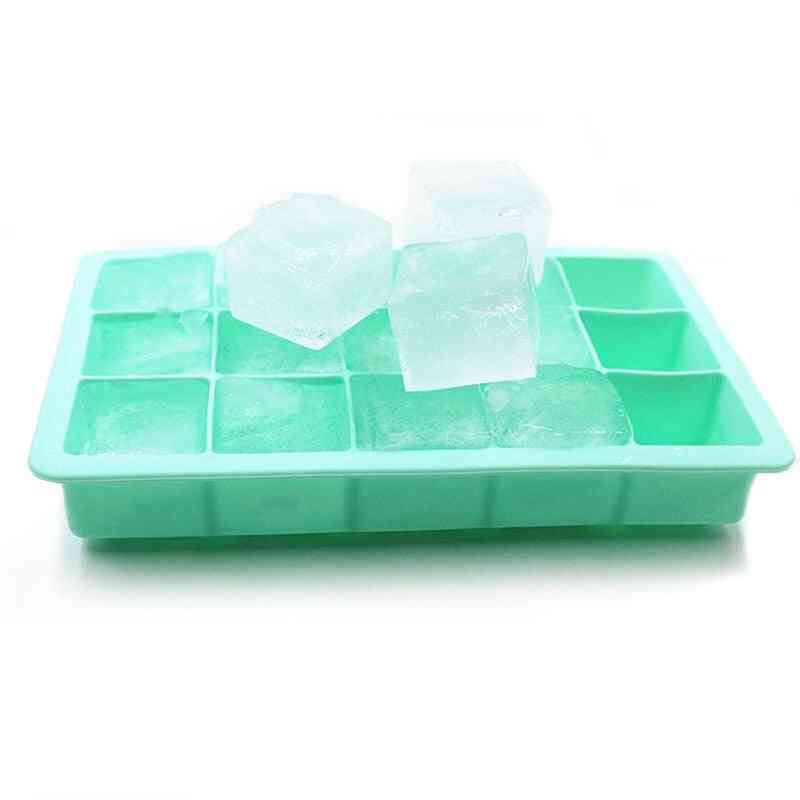 15 Grid Food Grade Silicone Ice Tray And Ice Cube Mold - Square Shape Ice Cream Maker