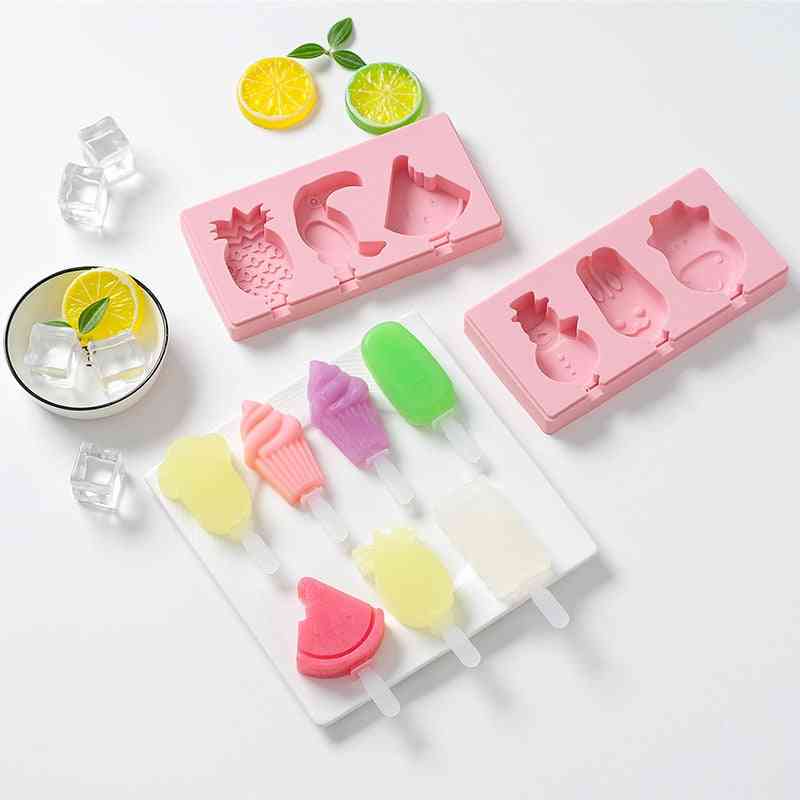 Silicone Ice Cream Mold Of Animals Shape With Cover