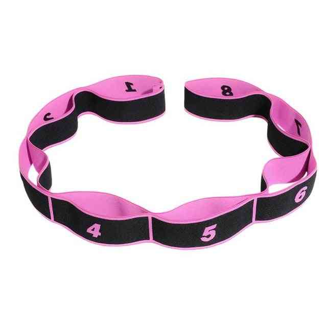 Yoga Pull Strap Belt With Polyester Latex Elastic - Stretching Band Used As Gym Fitness Exercise