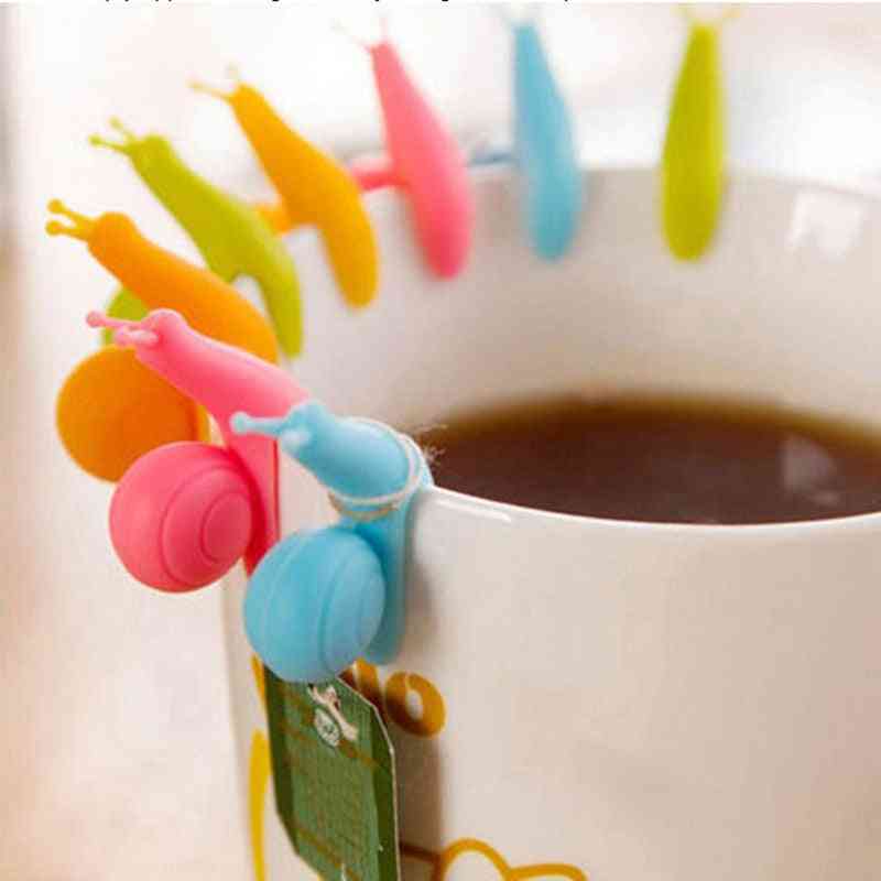 Cute Snail Shape Silicone Tea Bag Clip For Cup Mug Used During Party Decor
