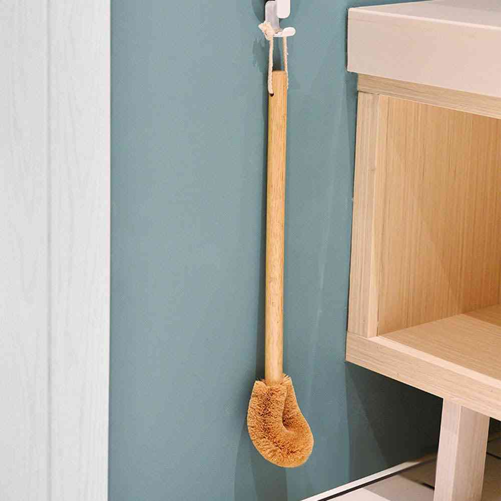 Wooden Natural Coconut Toilet Cleaning Brush Used For Bathroom Household Cleaning