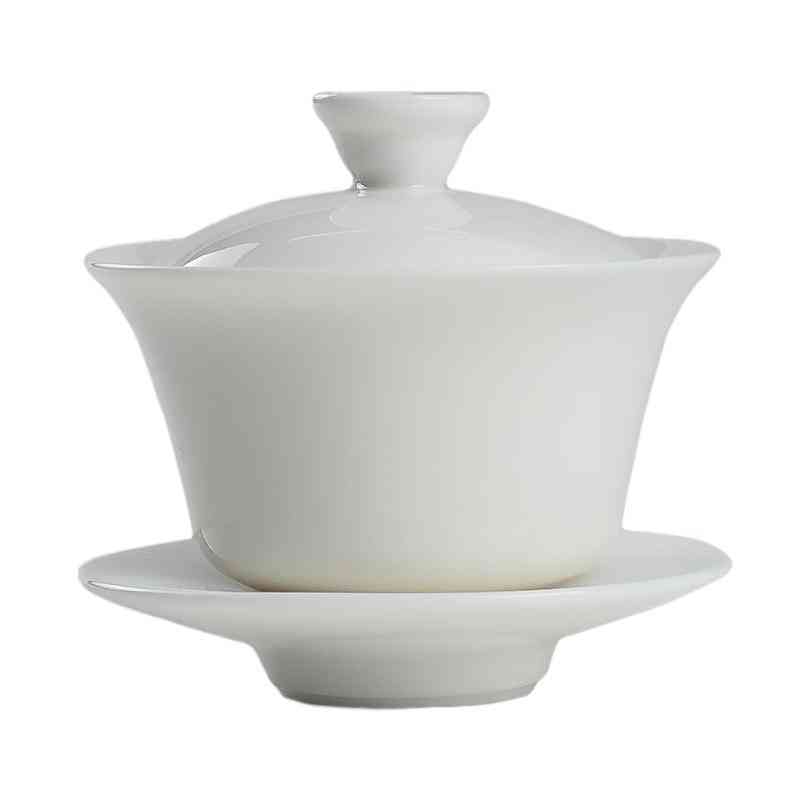 Tea Pot Set - Gaiwan Tea Cup With Porcelain Bowl Set For Travel Beautiful And Easy Kettle