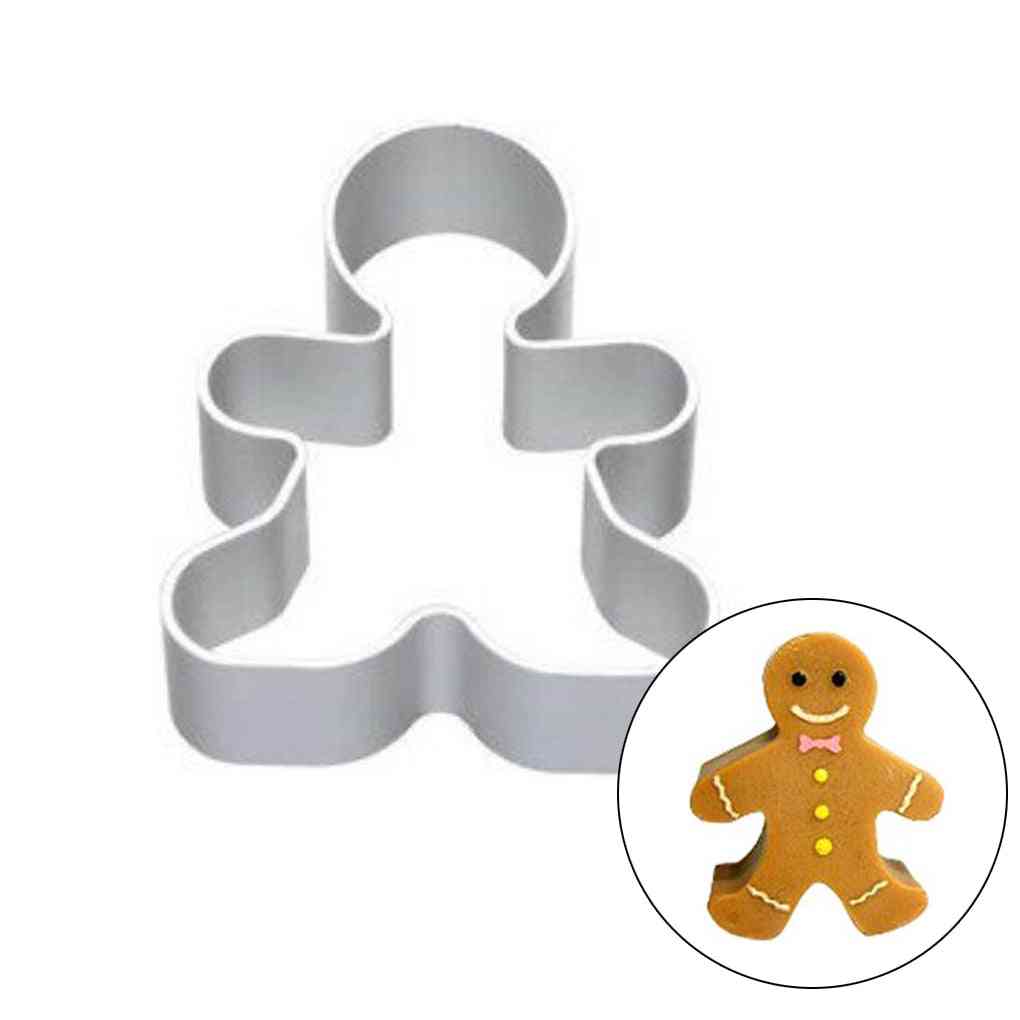 Metal Alloy Ginger Bread Men Shaped Holiday Used For Baking Cupcake/jelly/chocolate/candle
