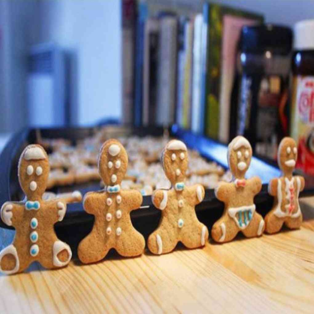 Metal Alloy Ginger Bread Men Shaped Holiday Used For Baking Cupcake/jelly/chocolate/candle