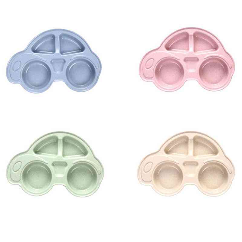 1pcs herramientas de almuerzo de aislamiento térmico forma de coche de dibujos animados lindo para vajilla de bebé utilizado para placa de plato de alimentación de bebé
