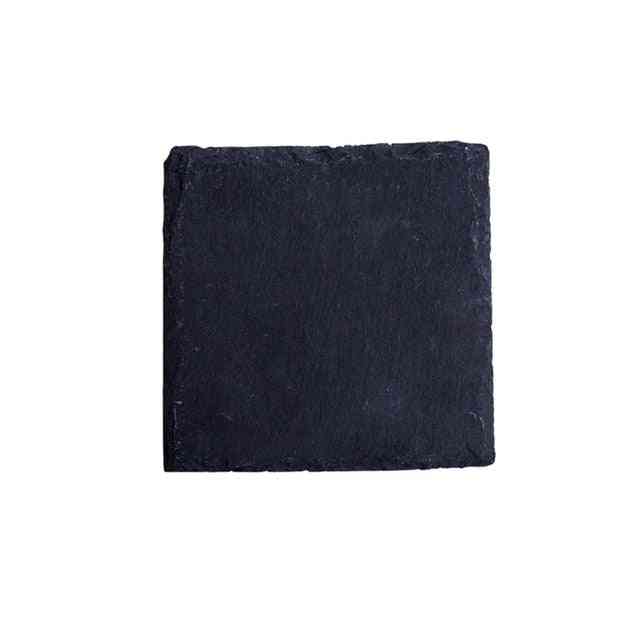 Natural Black Western Slate Bbq Plate Stone Dishes - Solid Square Sushi Steak Barbecue