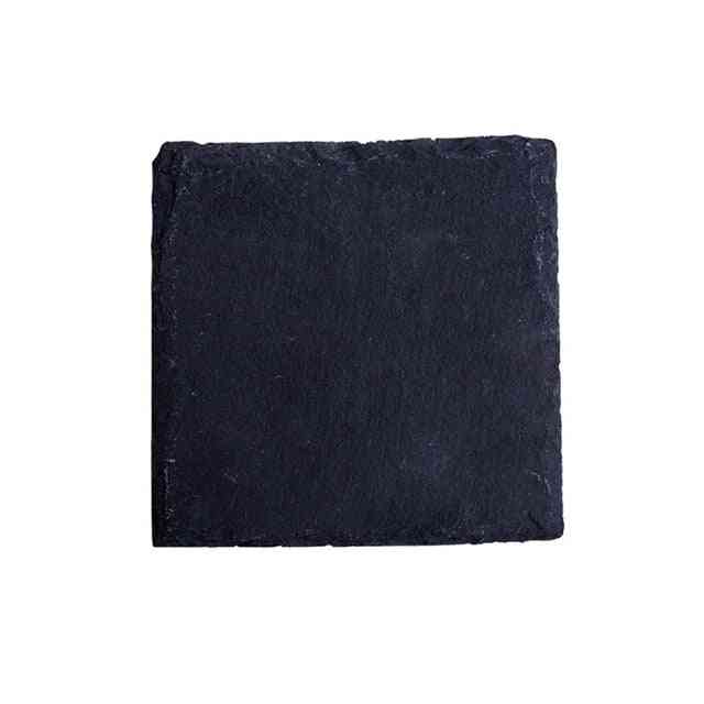 Natural Black Western Slate Bbq Plate Stone Dishes - Solid Square Sushi Steak Barbecue