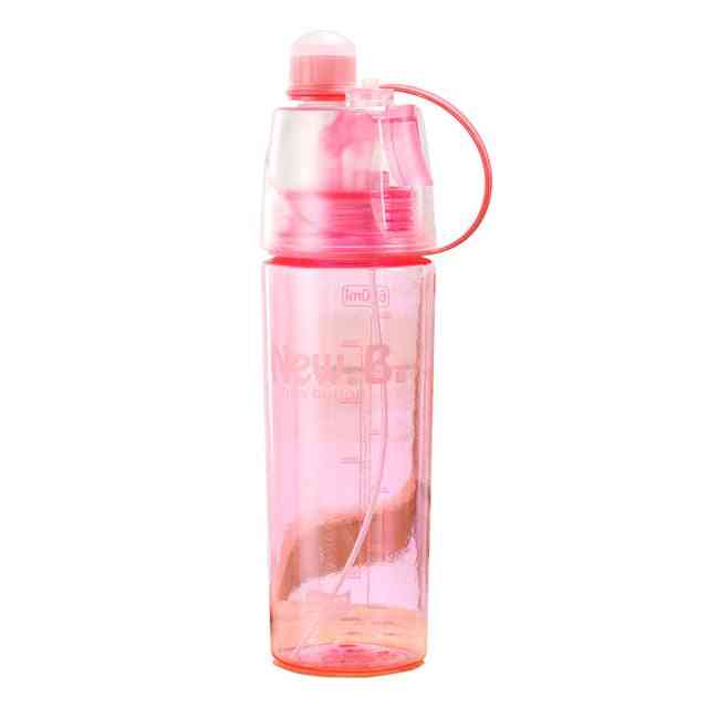 Solid Plastic Spray Cool Water Bottle - Portable Plastic Bike Bicycle Shaker