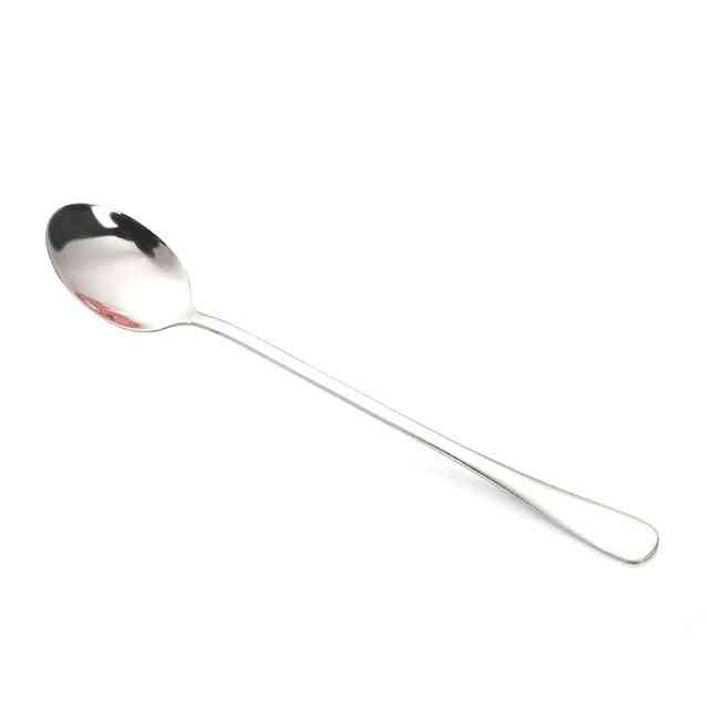 Cucchiaio per mescolare in acciaio inossidabile cucchiaio in oro rosa placcato in titanio tazza cucchiaio da caffè cucchiaio a punta - argento