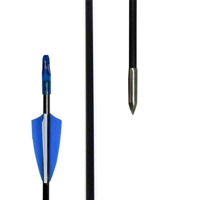 Fiberglass Arrow Kits With Shield Feathers For Shooting Practice, Hunting Archery Accessories Darts