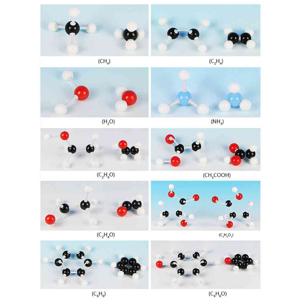 240 st kemi atom molekylära modeller kit set - allmän vetenskaplig pedagogisk modell uppsättning för skolan