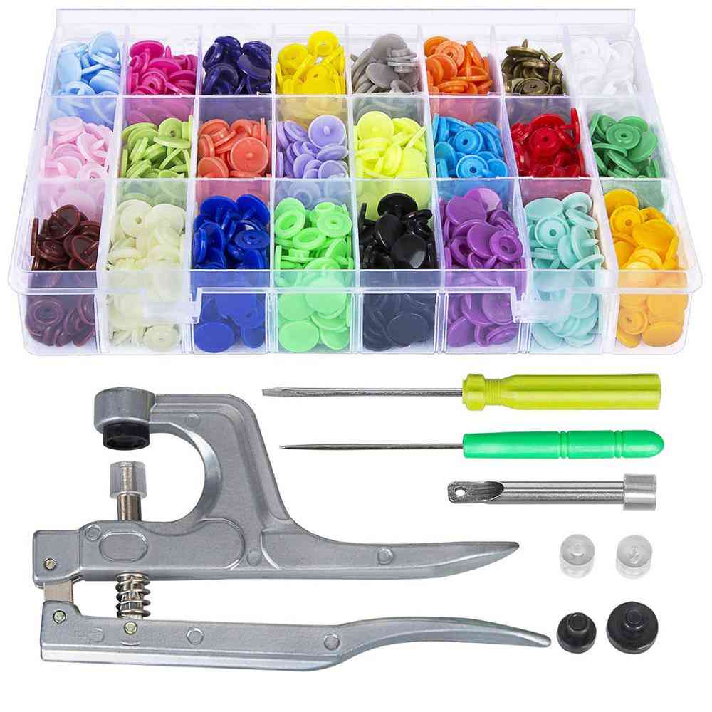 Plastic Snap Button With Snaps Pliers Tool Kit & Organizer - Diy Family Tailor