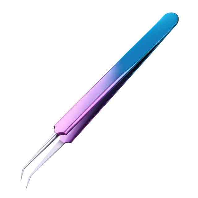 Straight Nail Tweezers With Silicone Pressing Head For 3d Water Sticker Picker