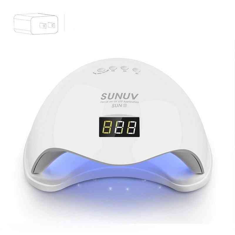 Dubbla UV-ledda med LCD-skärm nagellampa, nageltork gel polska härdningslampa med botten timer - sun5 eu plug