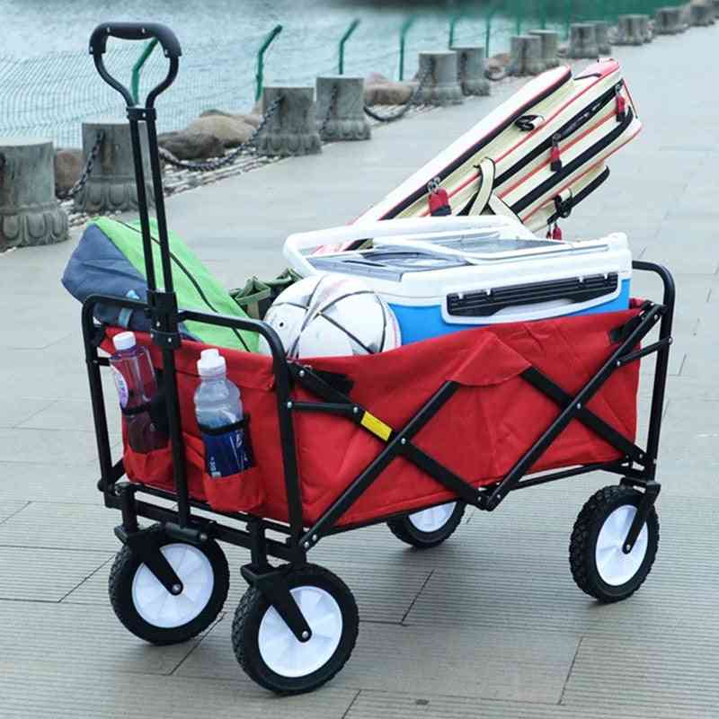 Folding Outdoor Utility Luggage Trolley For Travel And Shopping