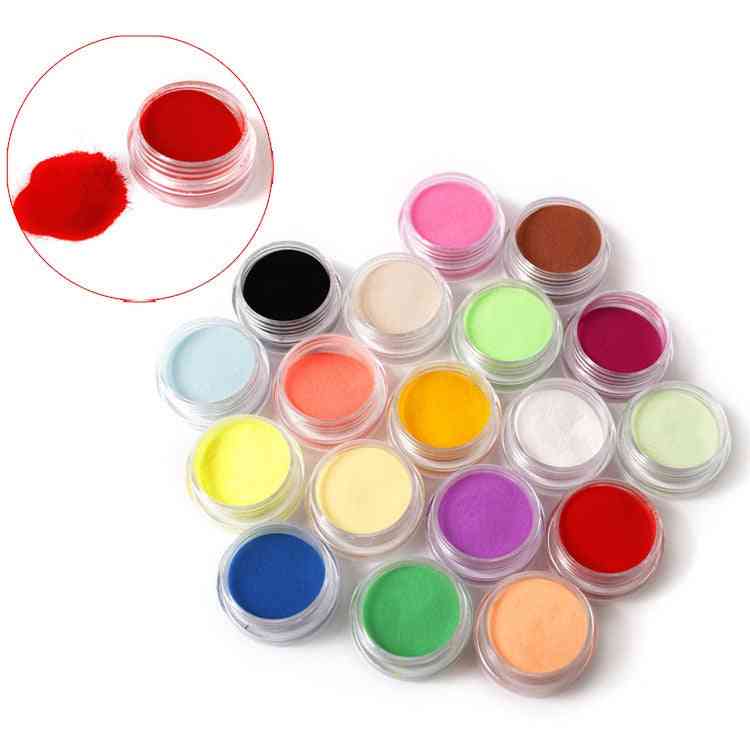 12 Colors Acrylic Powder Manicure Tips - Nail Art 3d Decoration Builder Polymer