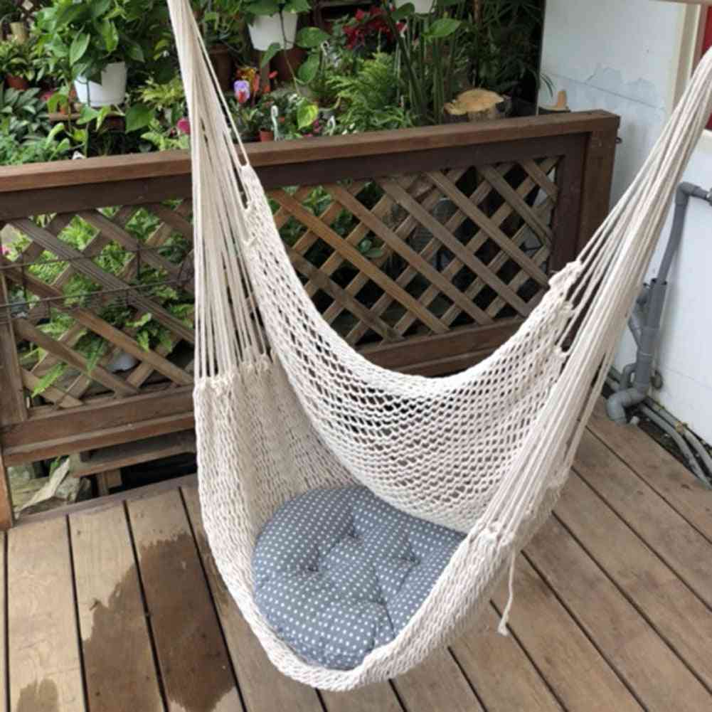 Hanging Hammock Chair - Wall Hang Swing Rope For Outdoor, Indoor, Garden
