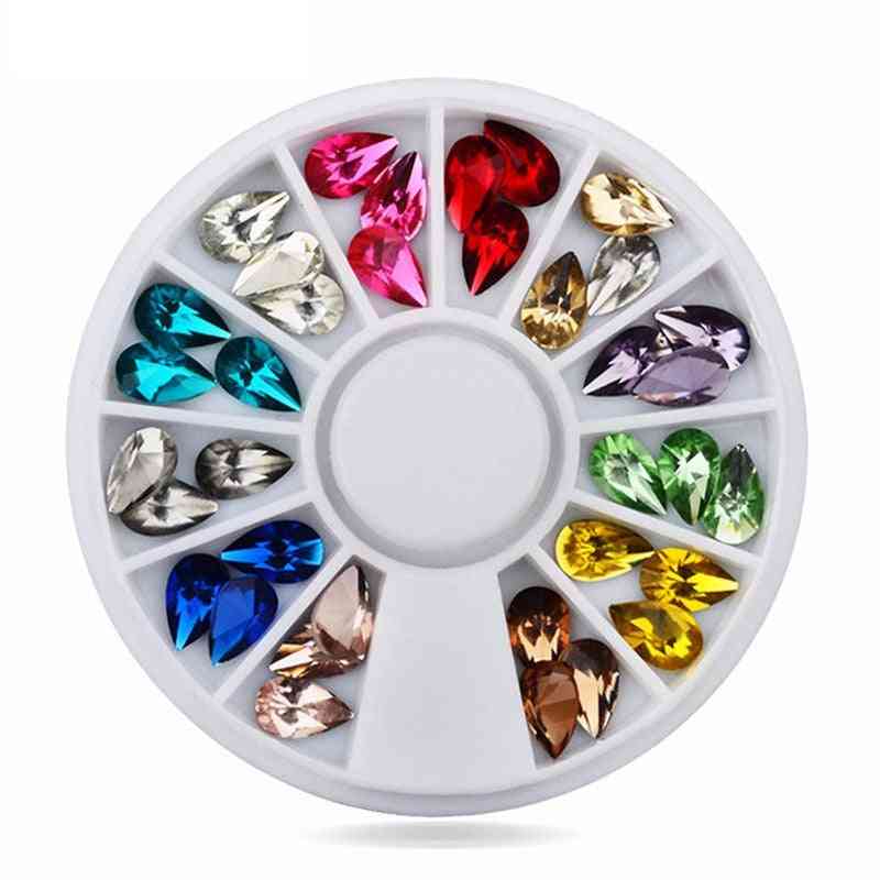 Colorful Shiny Stone Acrylic Powder Poly Gel Nail Polish - Nail Art Decorations Crystal Manicure