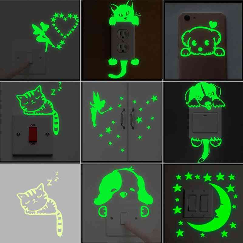 Luminous Cartoon  Sticker - Home Decor Glow Sticker