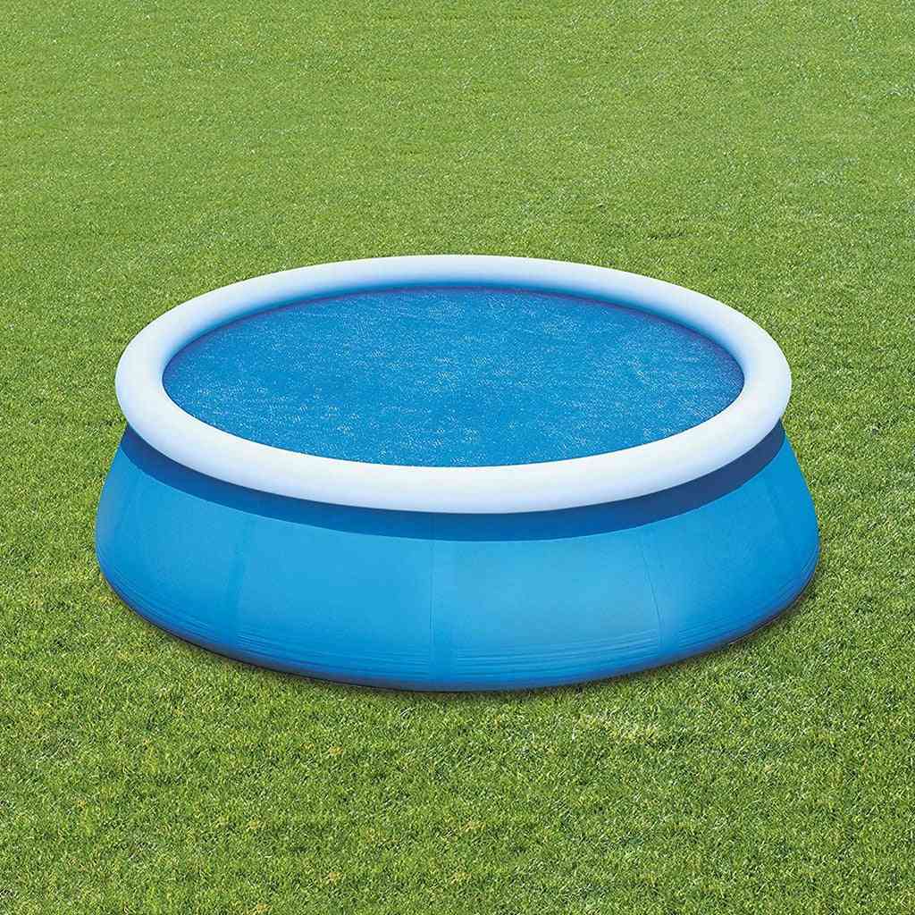 Okrogel pokrov bazena, zaščita - 12 metrov nad tlemi, modra