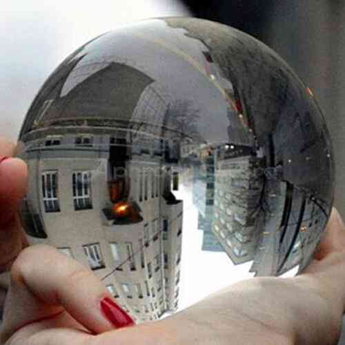 Boule de cristal en verre clair - accessoires de photographie de sphère de guérison