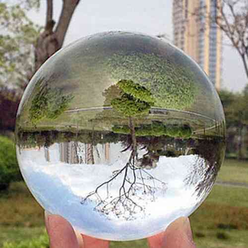 Minge de cristal din sticlă transparentă - recuzită de fotografie pentru sfera vindecătoare