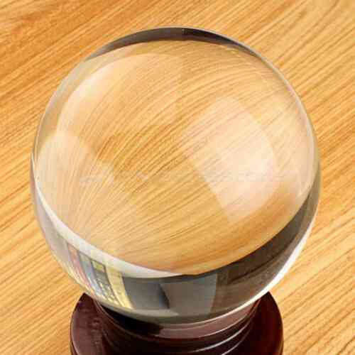 Boule de cristal en verre clair - accessoires de photographie de sphère de guérison