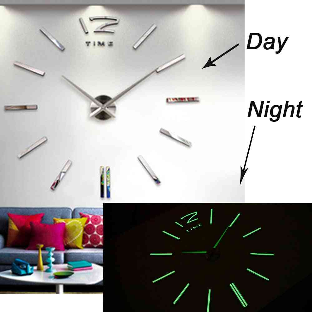 3d diy светещ стенен часовник-декорация на дома