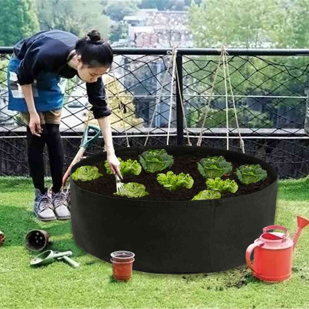 Stof verhoogd tuinbed 50 gallons ronde plant container kweekzakken - ademende vilten kwekerij pot