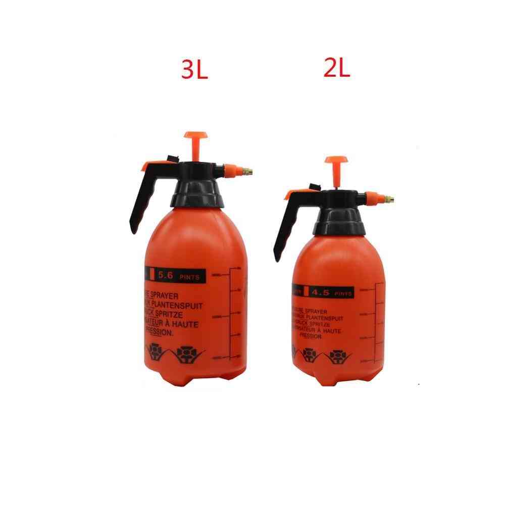 1 stk orange farve håndtryk trigger sprøjteflaske, justerbart kobberdysehoved - manuel luftkompressionspumpe