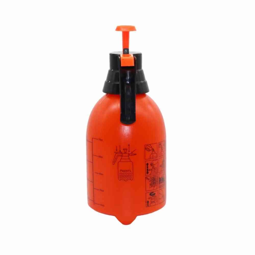 1 stk orange farve håndtryk trigger sprøjteflaske, justerbart kobberdysehoved - manuel luftkompressionspumpe