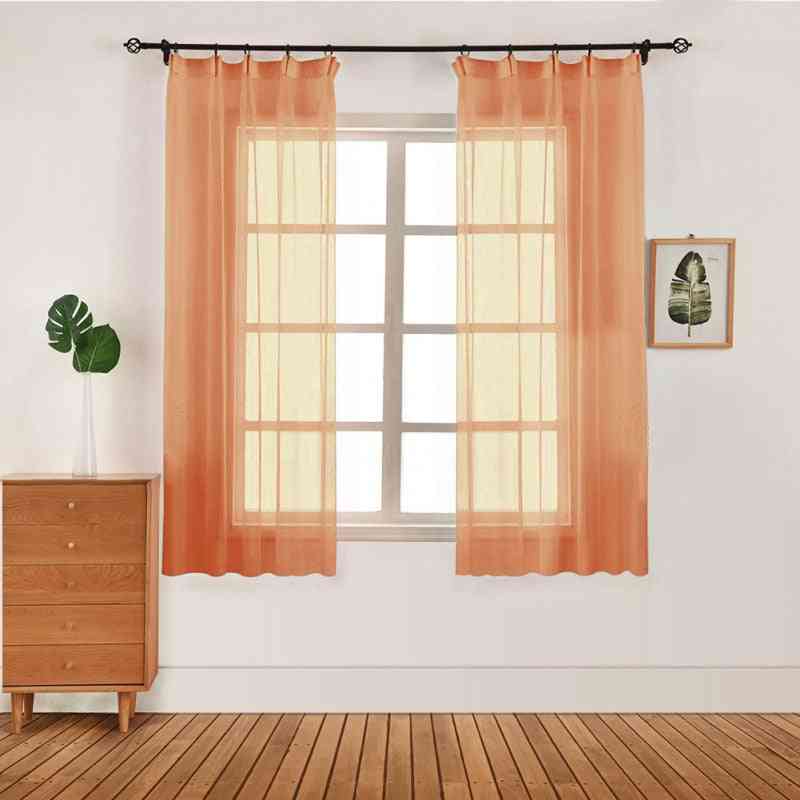 Window Tulle Plain Curtain