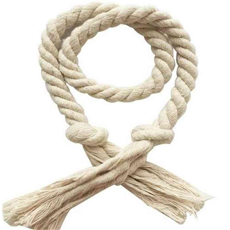 2 stuks effen kleur gordijn gespen stropdas touw - geel