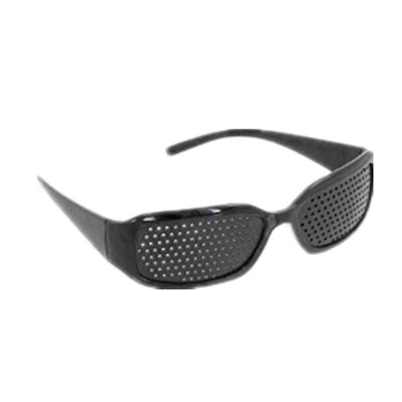 Gafas estenopeicas de vidrio para entrenamiento ocular: gafas unisex para acampar que se utilizan para hacer ejercicio al aire libre para mejorar la vista