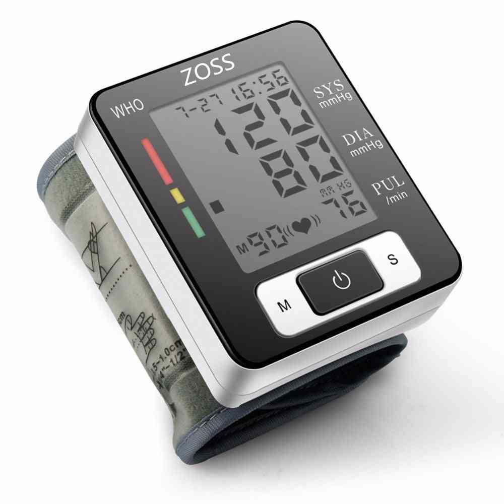 English Or Russian Voice Cuff Wrist Blood Presure Meter Monitor-heart Rate Pulse Portable Bp